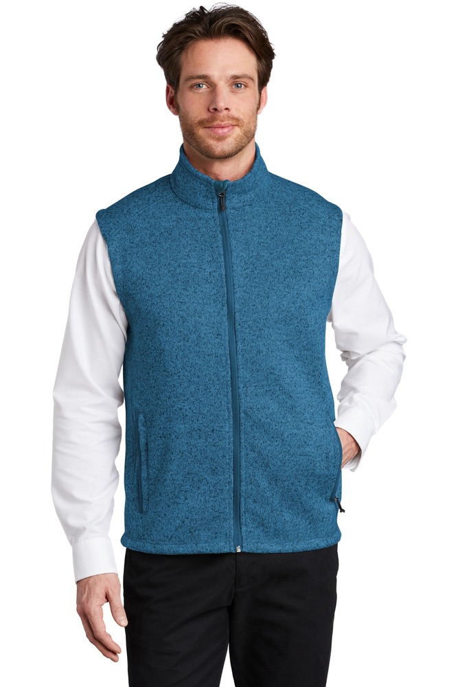 port authority f236 sweater fleece vest Front Fullsize