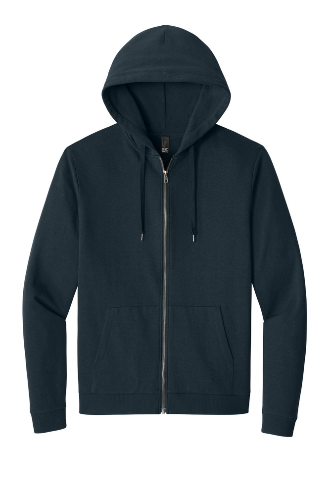 District DT1302 Perfect Tri ® Fleece Full-Zip Hoodie Front Fullsize"
