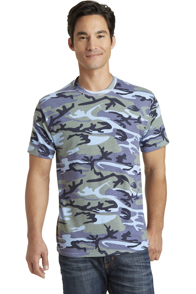 port & company pc54c core cotton camo tee Front Fullsize
