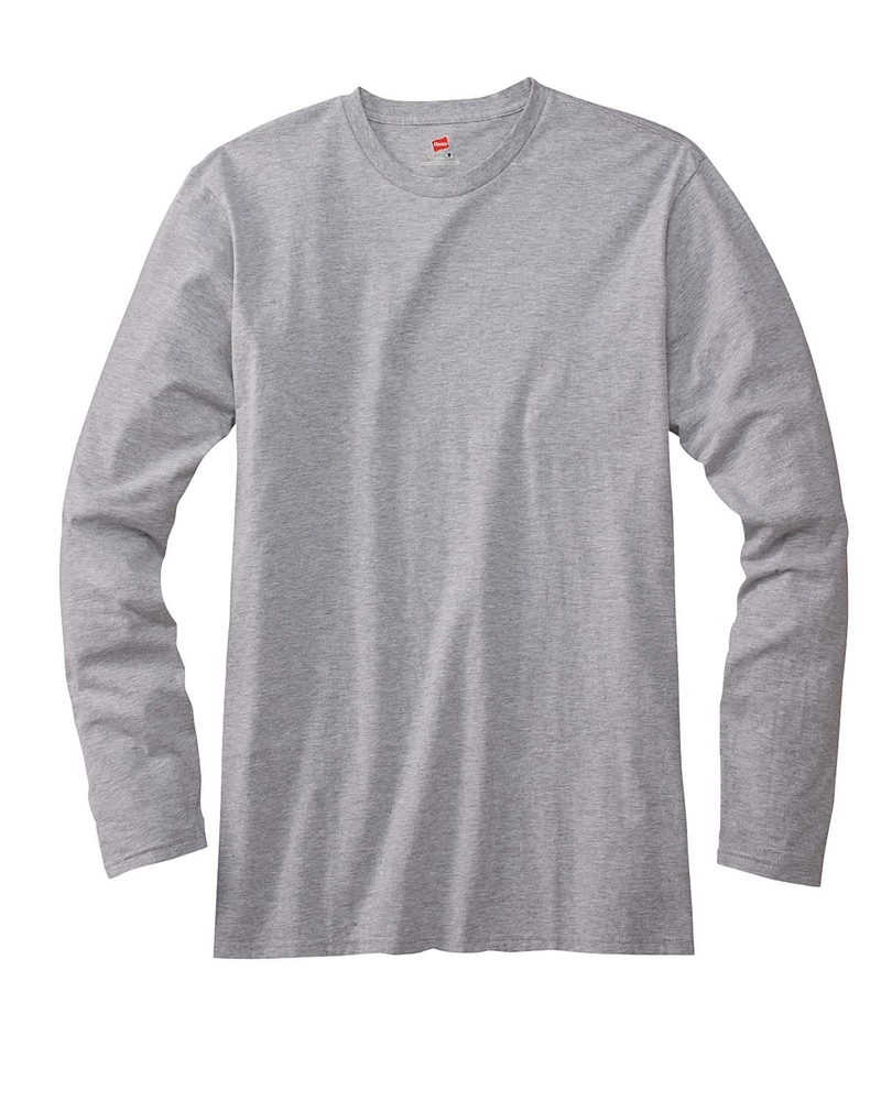 Hanes 498L Adult Perfect-T Long-Sleeve T-Shirt Front Fullsize"