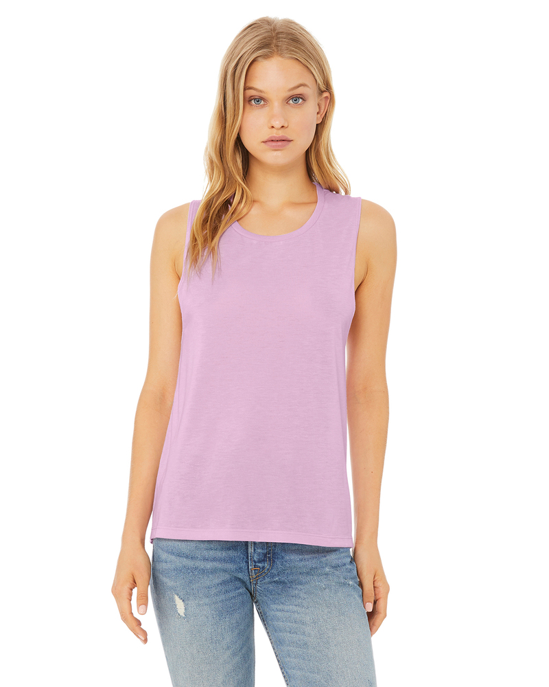 Bella + Canvas B8803 Women's Flowy Scoop Muscle Tank Front Fullsize"