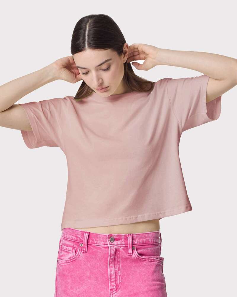 American Apparel 102AM Women's Fine Jersey Boxy Tee Front Fullsize"