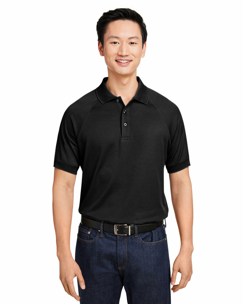 harriton m208 men's charge snag and soil protect polo Front Fullsize