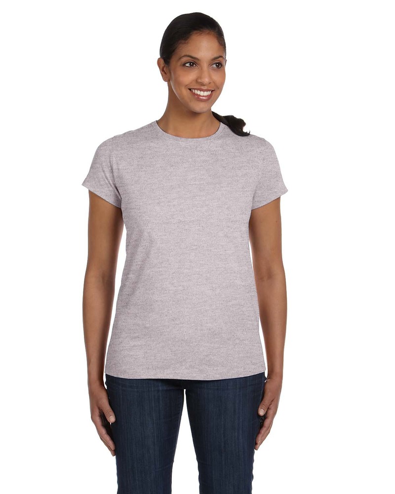 Hanes 5680 Ladies' Essentials Relaxed Fit T-Shirt Front Fullsize"