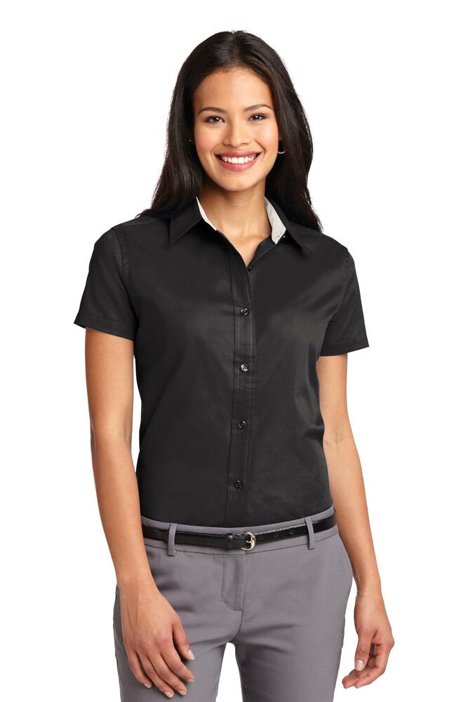 port authority l508 ladies short sleeve easy care shirt Front Fullsize
