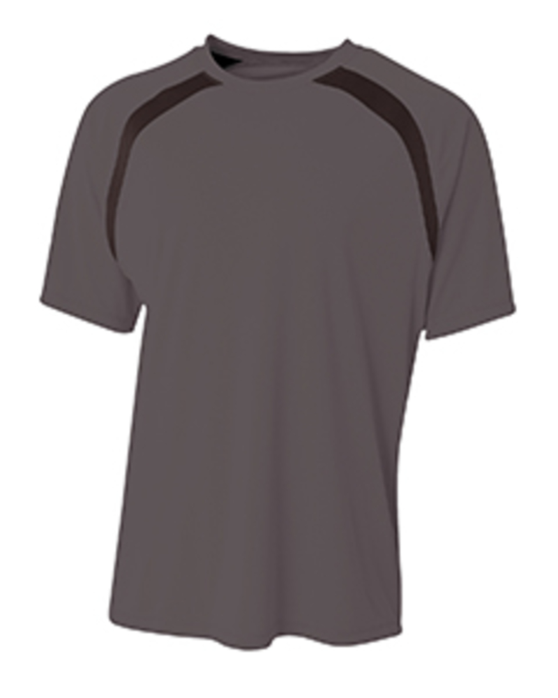 a4 nb3001 boy's spartan short sleeve color block crew neck t-shirt Front Fullsize