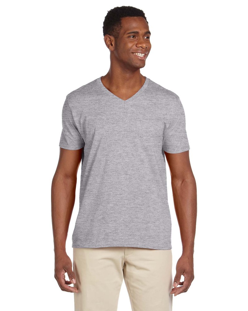 Gildan G64V Adult Softstyle® V-Neck T-Shirt Front Fullsize"