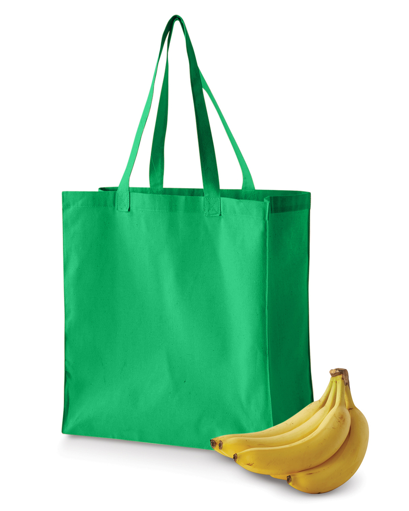 BAGedge BE055 6 oz. Canvas Grocery Tote Front Fullsize"