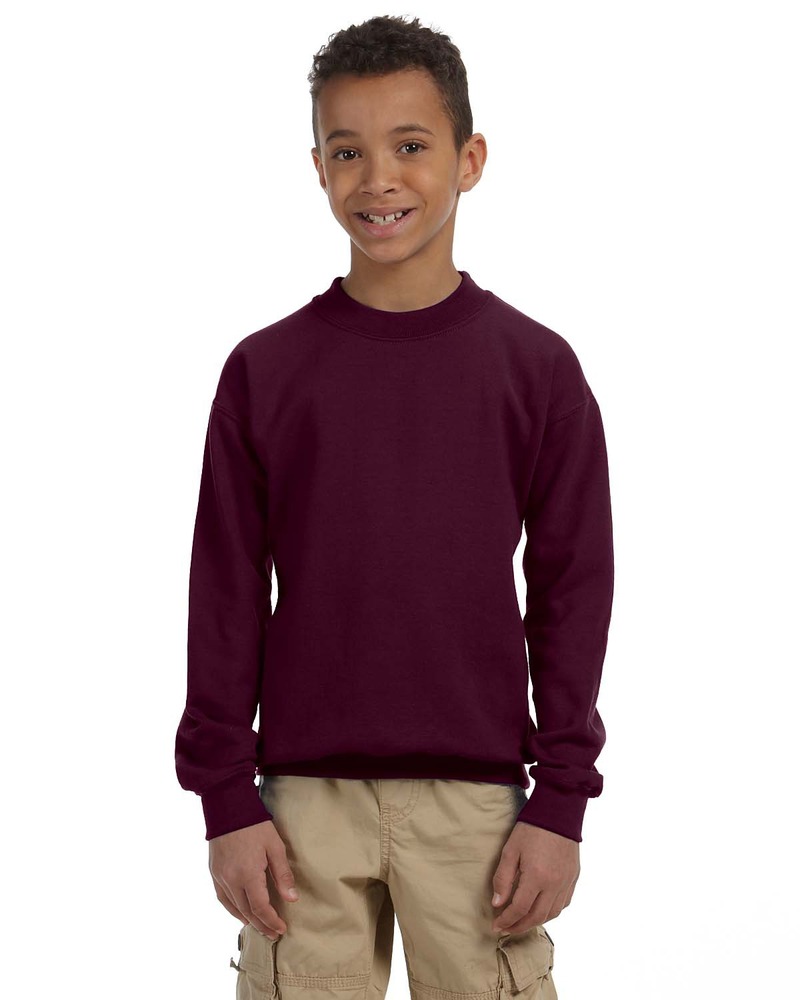 Gildan G180B Youth Heavy Blend™ 8 oz., 50/50 Fleece Crew Front Fullsize"