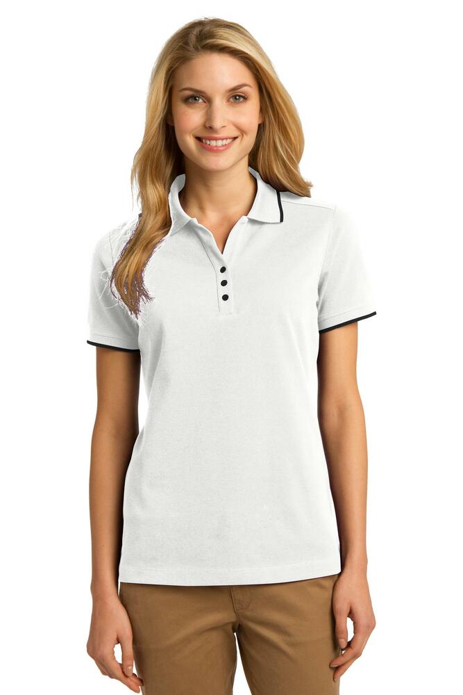 Port Authority L454 Ladies Rapid Dry™ Tipped Polo Front Fullsize"
