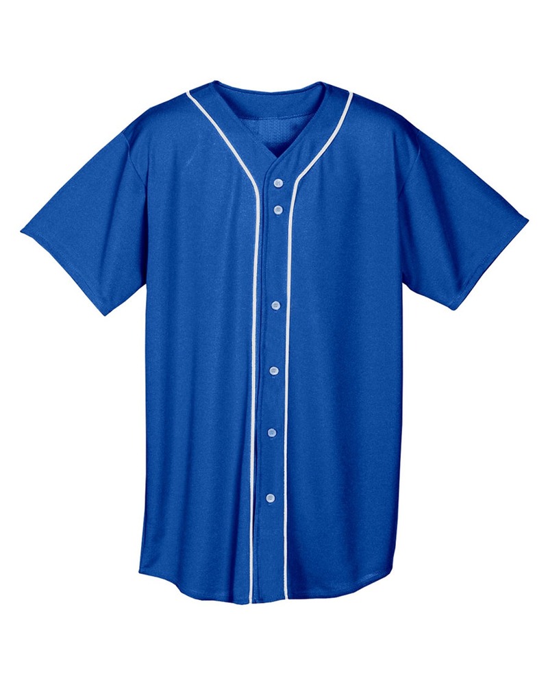 A4 NB4184 Youth Short Sleeve Full Button Baseball Jersey Front Fullsize"