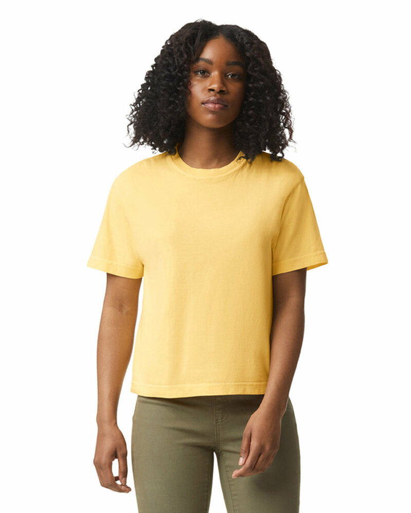 comfort colors 3023cl ladies' heavyweight middie t-shirt Front Fullsize