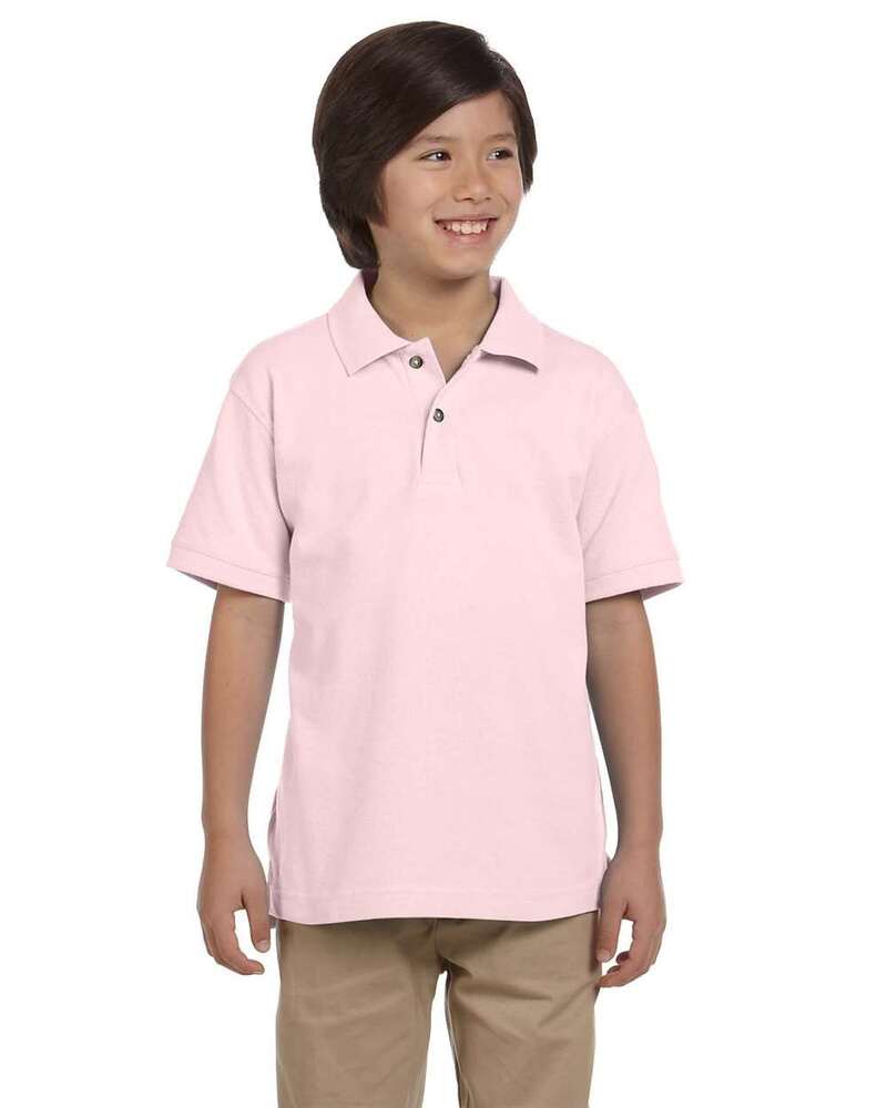Harriton M200Y Youth Short-Sleeve Polo Front Fullsize"