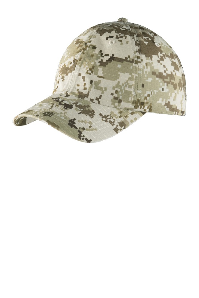 port authority c925 digital ripstop camouflage cap Front Fullsize