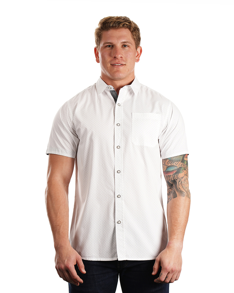 burnside b9290 men's peached poplin short sleeve woven shirt Front Fullsize