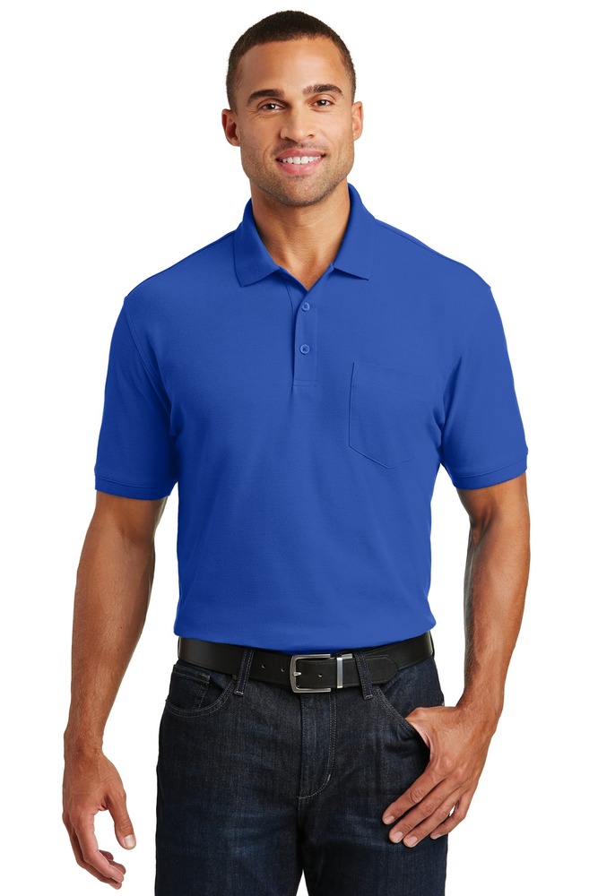 port authority k100p core classic pique pocket polo Front Fullsize