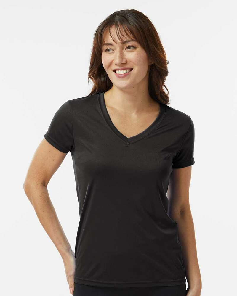 paragon sm0203 women's vera v-neck t-shirt Front Fullsize