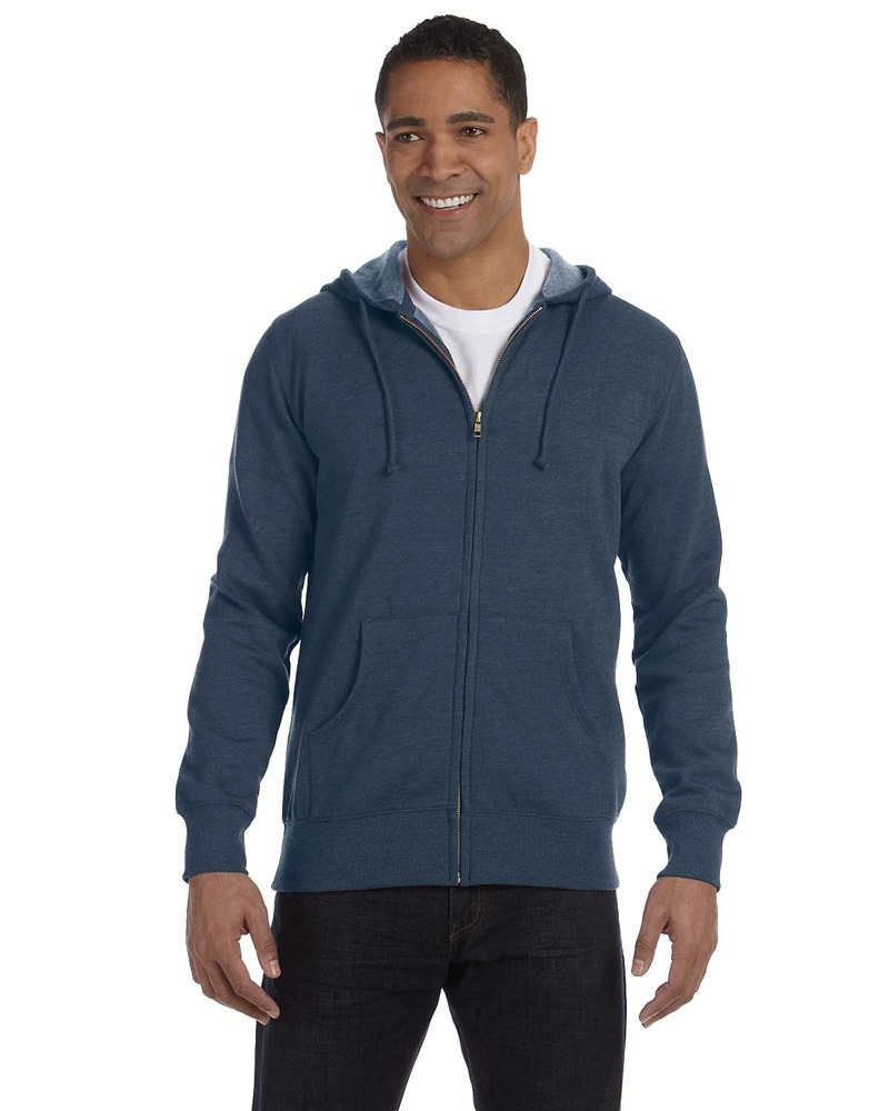 econscious EC5680 Men's Organic/Recycled Heathered Full-Zip Hooded Sweatshirt Front Fullsize"