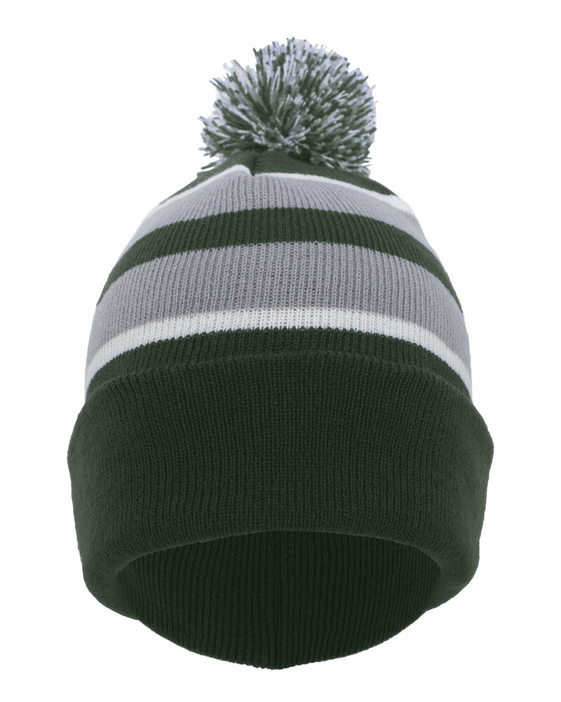 Pacific Headwear 641K Knit Fold Over Pom-Pom Beanie Front Fullsize"
