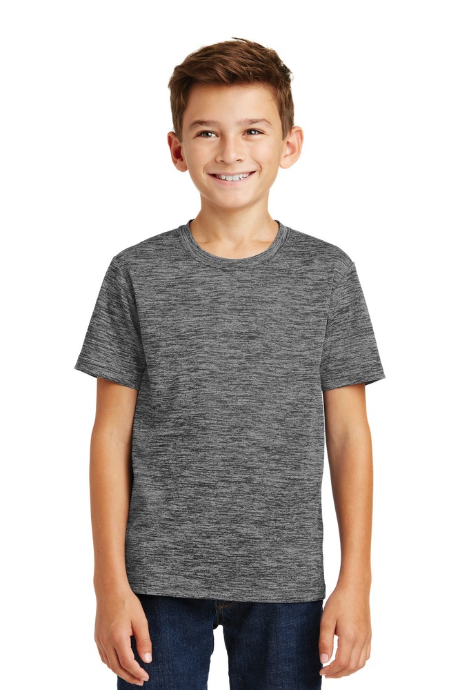 sport-tek yst390 youth posicharge ® electric heather tee Front Fullsize