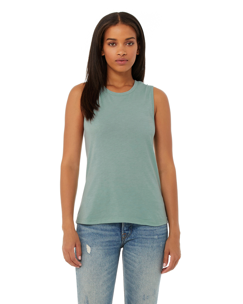 bella + canvas b6003 women's jersey muscle tank Front Fullsize