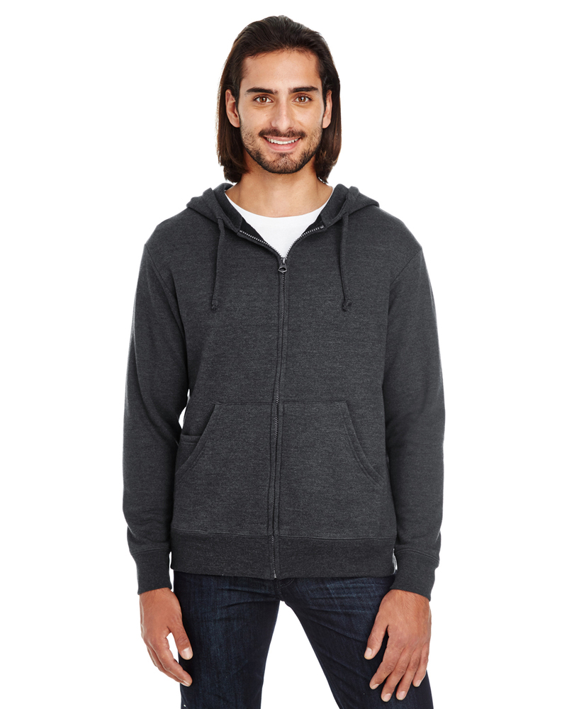 threadfast apparel 321z unisex triblend french terry full-zip Front Fullsize