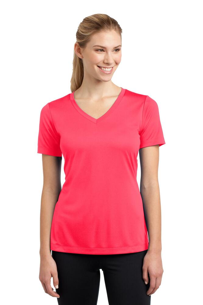 Sport-Tek LST353 Women's PosiCharge ® Competitor™ V-Neck Tee Front Fullsize"