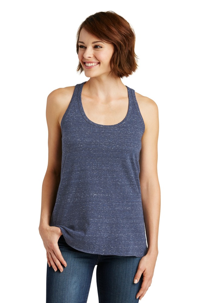 District DM466 Women's Cosmic Twist Back Tank Front Fullsize"