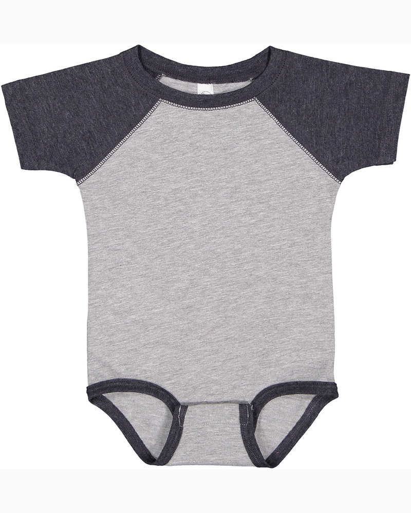 Rabbit Skins RS4430 Infant Baseball Bodysuit Front Fullsize"