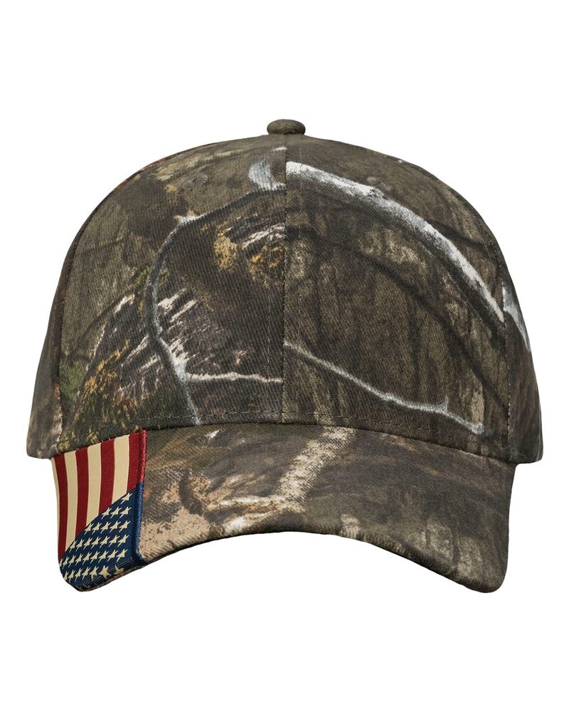 kati lc350 camo woven usa flag cap Front Fullsize