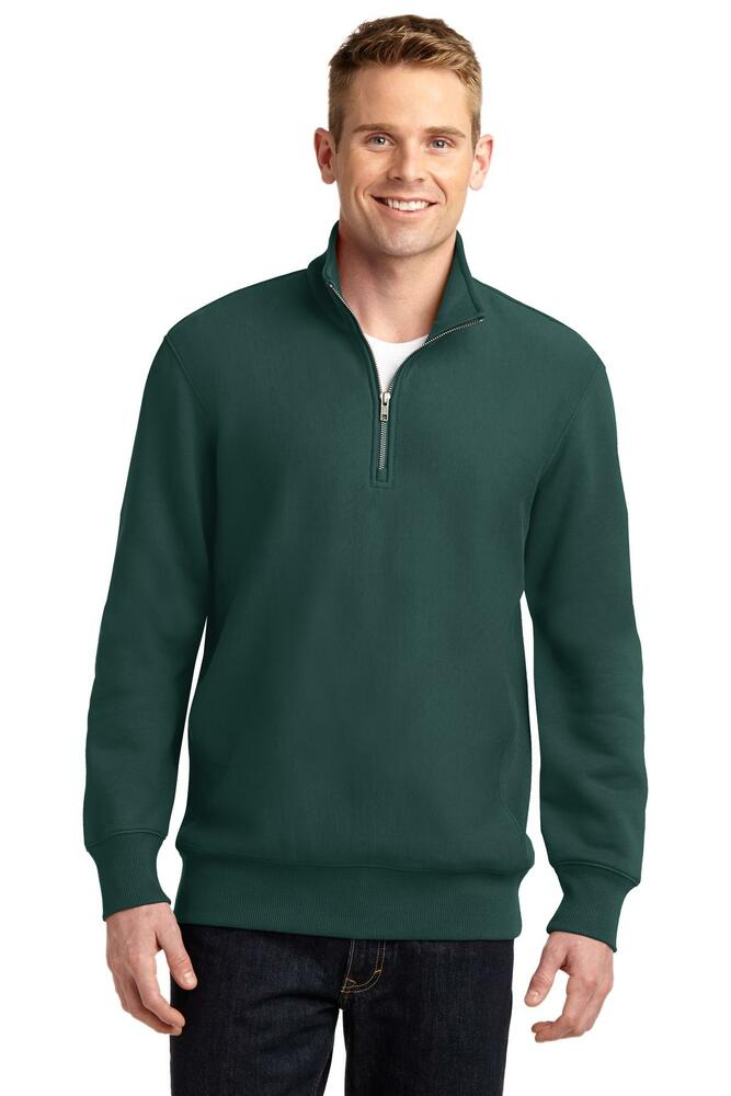 sport-tek st283 super heavyweight 1/4-zip pullover sweatshirt Front Fullsize