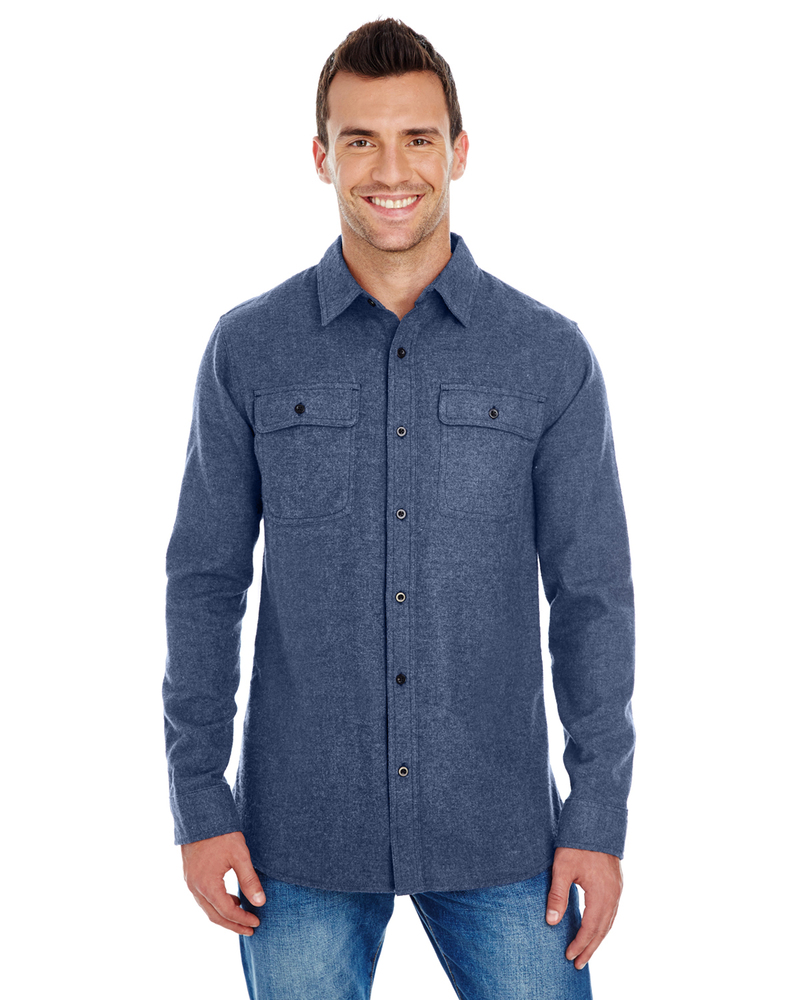 Burnside BU8200 Men's Solid Flannel Shirt Front Fullsize"