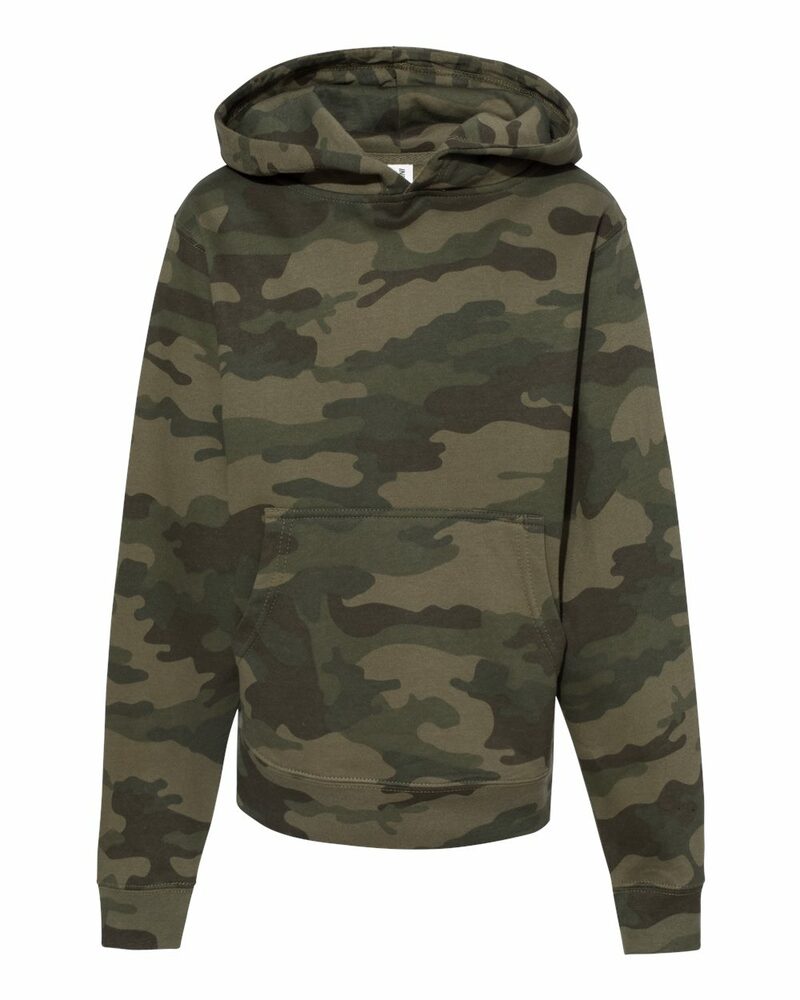 independent trading co. ss4001y youth midweight hooded sweatshirt Front Fullsize