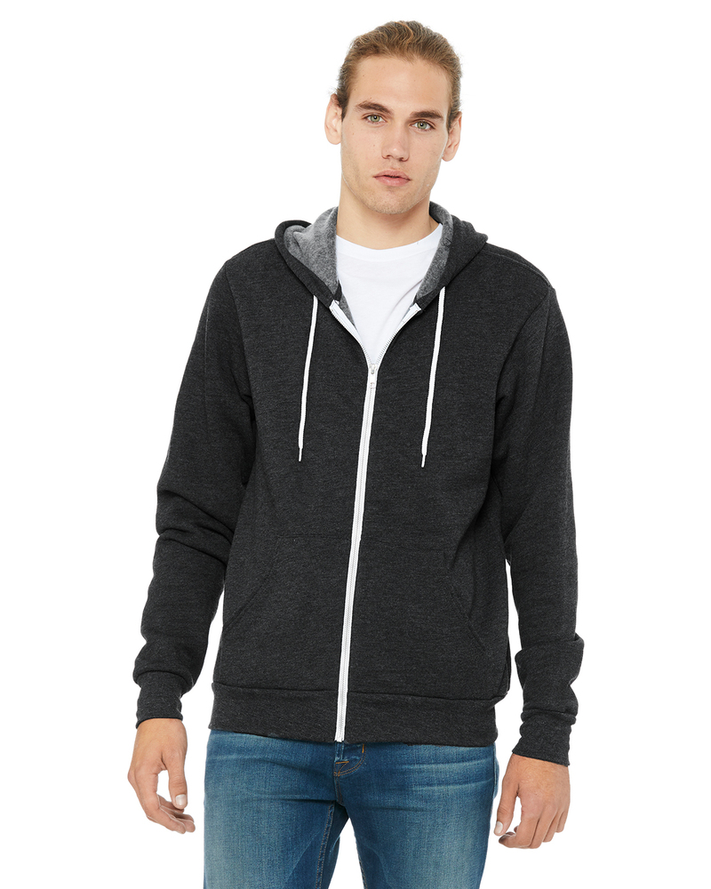 Bella + Canvas 3739 Unisex Sponge Fleece Full-Zip Hooded Sweatshirt Front Fullsize"