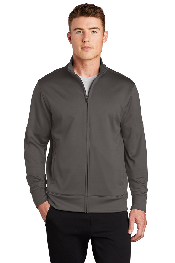 sport-tek st241 sport-wick ® fleece full-zip jacket Front Fullsize