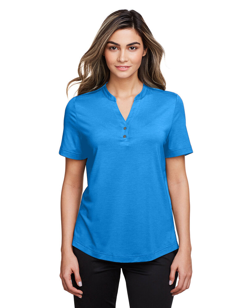 north end ne100w ladies' jaq snap-up stretch performance polo Front Fullsize