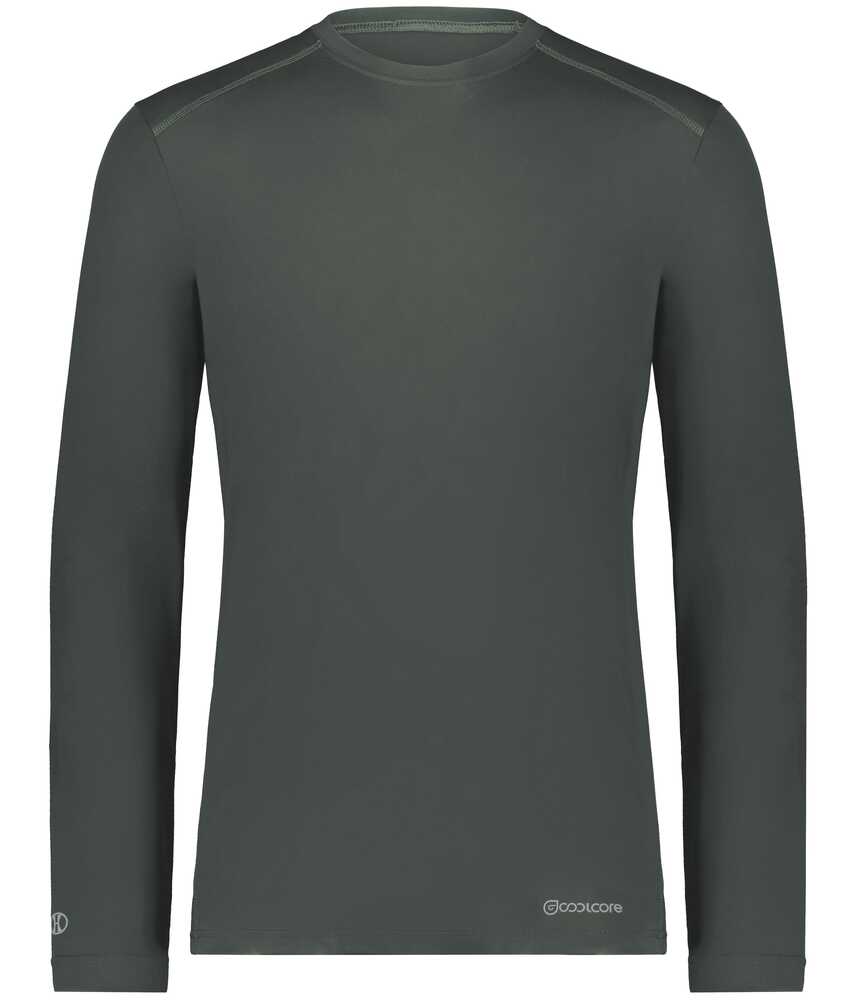 Holloway 222238 Youth Essential Long Sleeve Tee Powered by Coolcore® Front Fullsize"