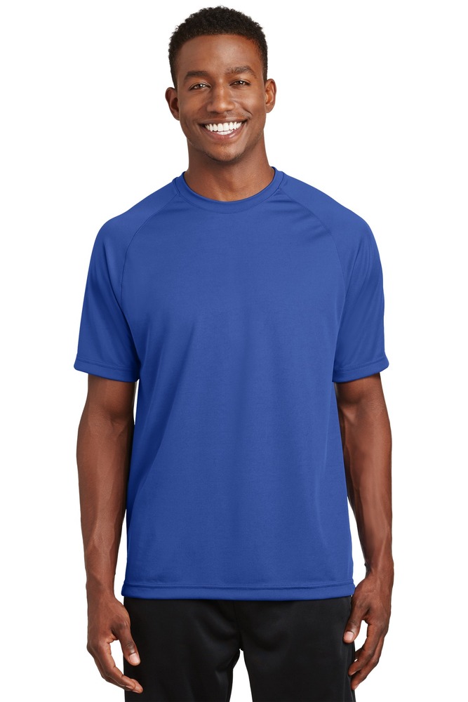 sport-tek t473 dry zone ® short sleeve raglan t-shirt Front Fullsize