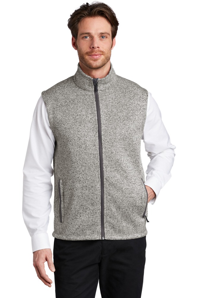 port authority f236 sweater fleece vest Front Fullsize