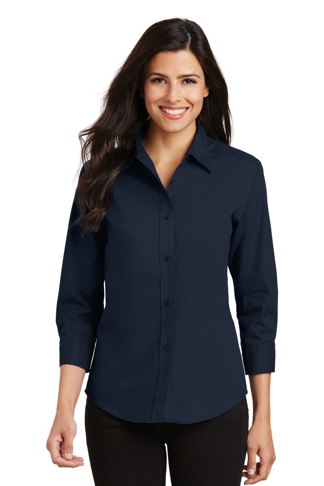 Port Authority L612 Ladies 3/4-Sleeve Easy Care Shirt Front Fullsize"