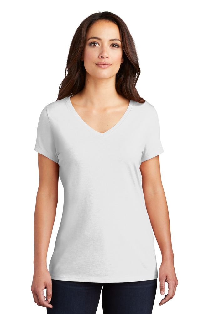 district dm1350l women's perfect tri ® v-neck tee Front Fullsize