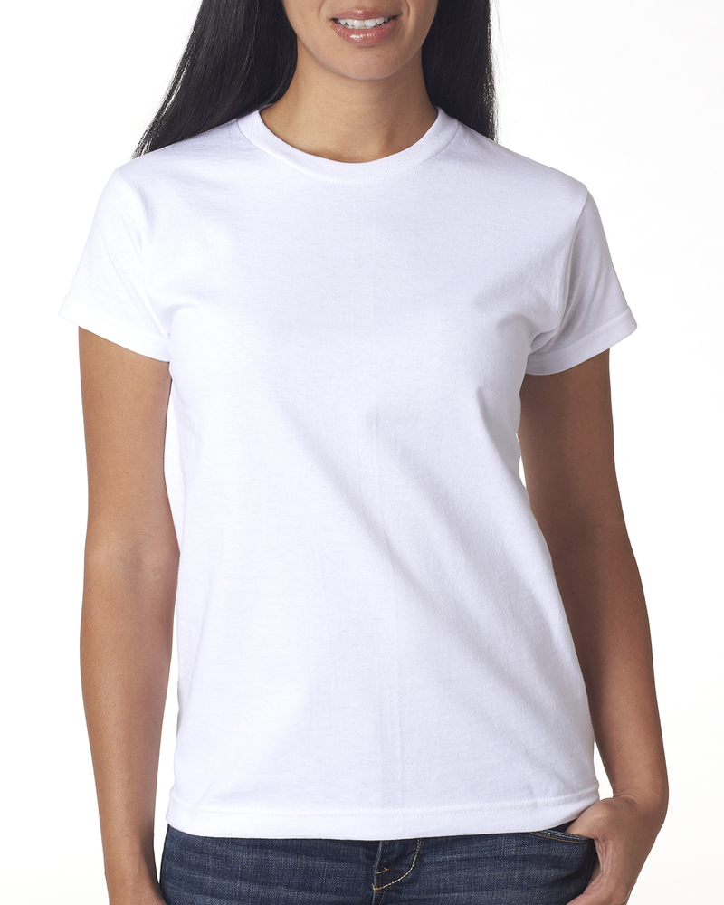 bayside ba3325 ladies' 6.1 oz., 100% cotton t-shirt Front Fullsize