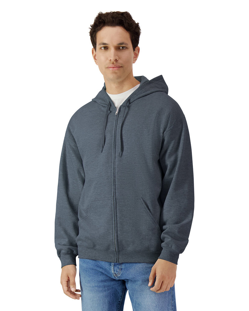 Gildan SF600 Unisex Softstyle Fleece Hooded Sweatshirt Front Fullsize"