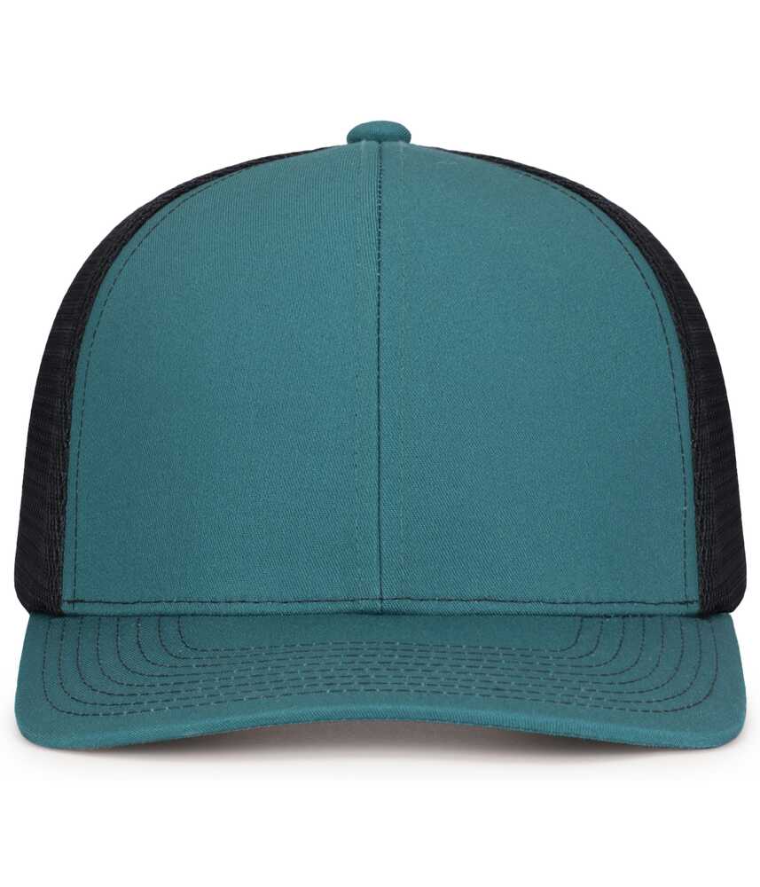 Pacific Headwear P151S Contrast Stitch Trucker PacFlex Snapback Cap Front Fullsize"