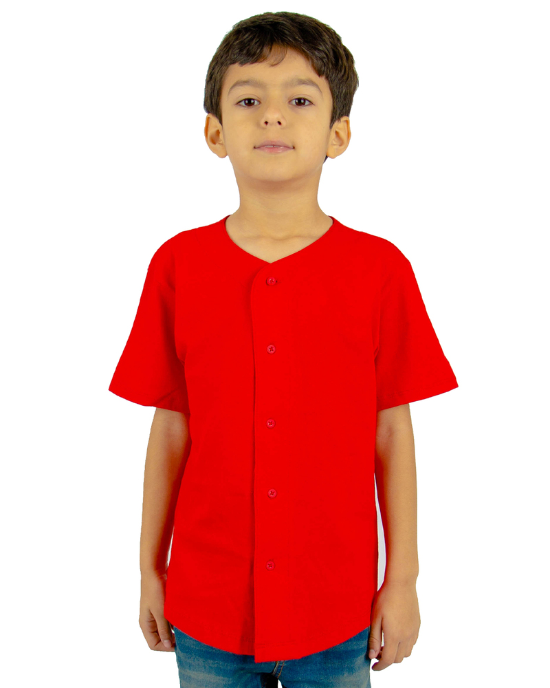 shaka wear shbbjy youth 7 oz., 100% us cotton baseball jersey Front Fullsize