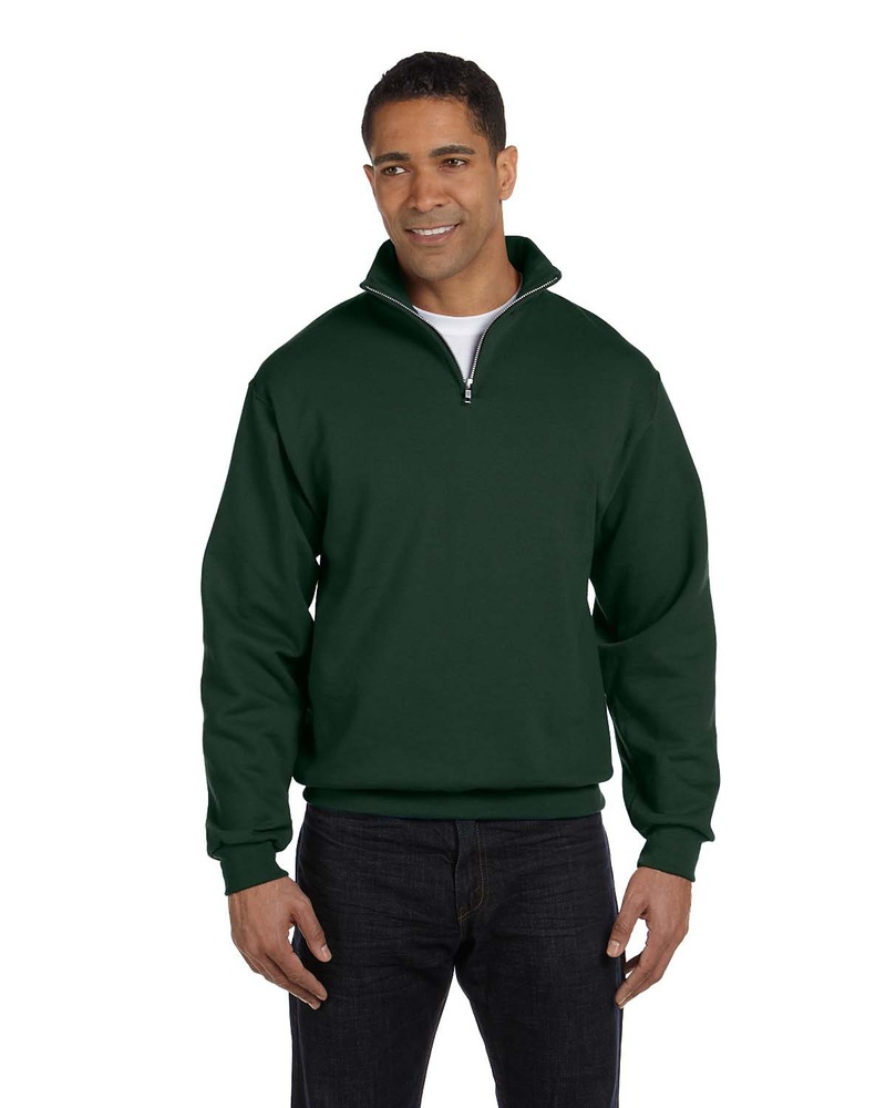 jerzees 995m nublend ® 1/4-zip cadet collar sweatshirt Front Fullsize