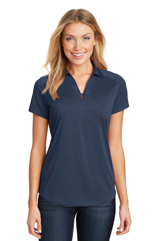 Port Authority L574 Ladies Digi Heather Performance Polo Front Fullsize"