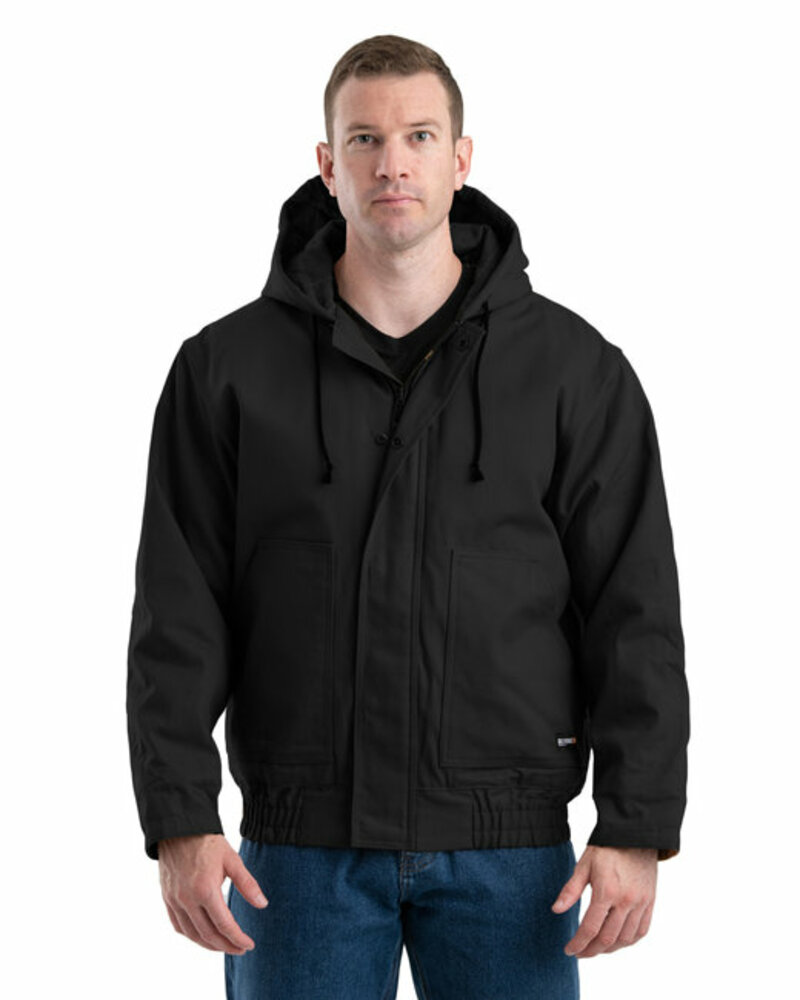 berne frhj01 men's flame-resistant hooded jacket Front Fullsize