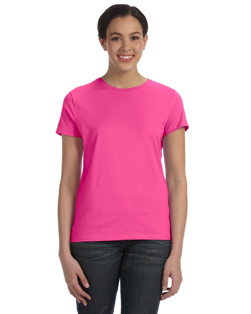 hanes sl04 ladies nano-t ® cotton t-shirt Front Fullsize