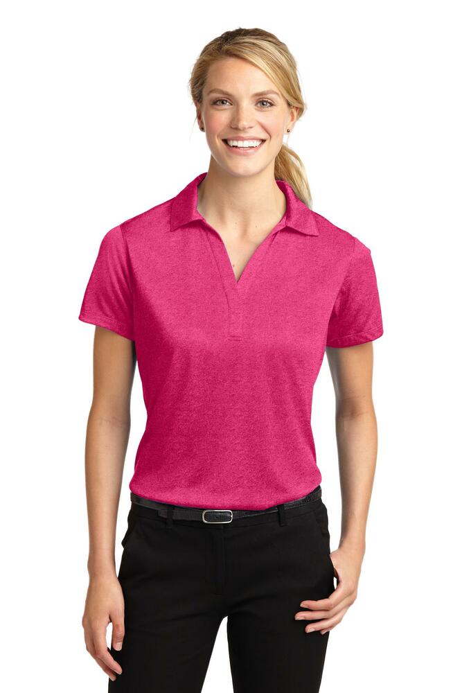 Sport-Tek LST660 Ladies Heather Contender™ Polo Front Fullsize"